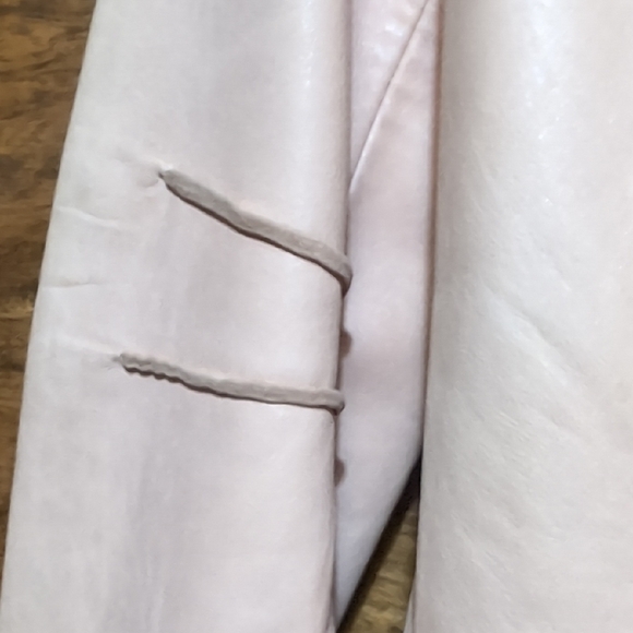 Andrew Marc Light Pink Leather Jacket - Picture 5 of 6